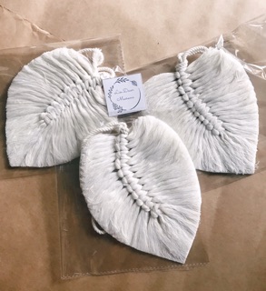 Lá macrame trang trí treo tường nhiều màu