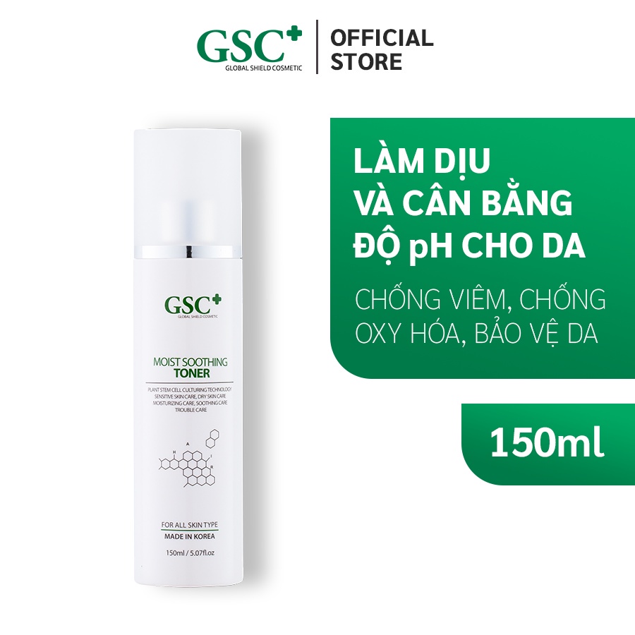 Xịt khoáng hoa hồng cấp ẩm GSC+ Moist Soothing Toner 150ml