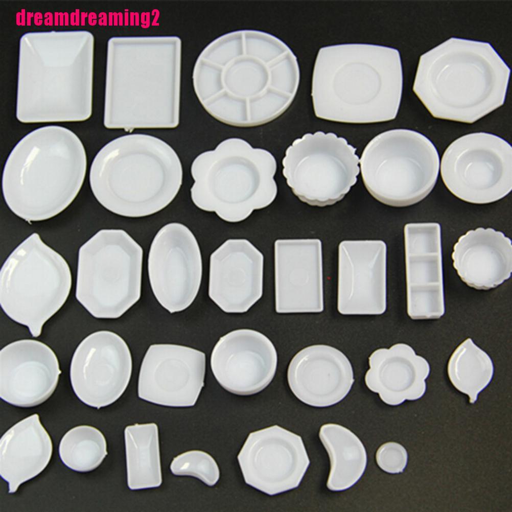 Set 33 Dĩa Nhựa mini Trang Trí Nhà Búp Bê