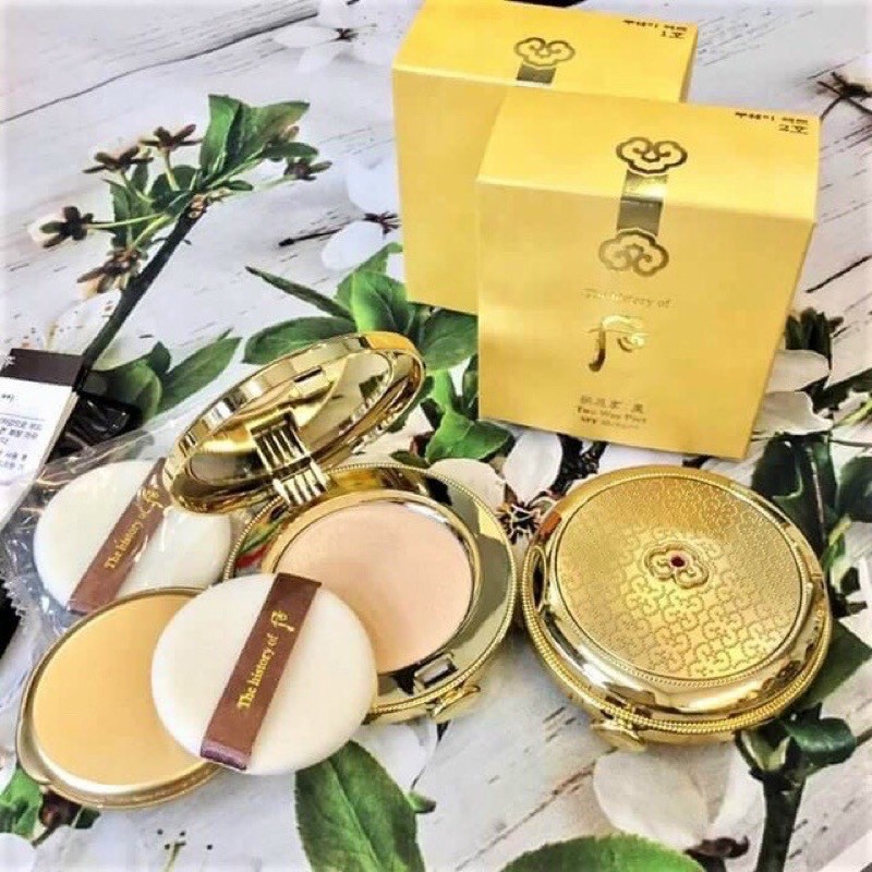 Phấn phủ Whoo Vàng đông y dạng nén Whoo Mi Makeup Pact che phủ cao