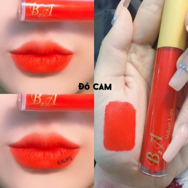 [ Đỏ Cam _B.A ] Son kem lì không chì thiên nhiên màu son quốc dân | BigBuy360 - bigbuy360.vn
