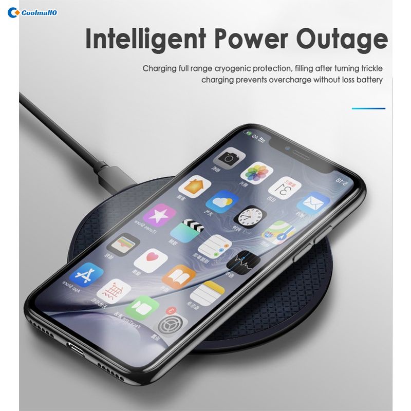 Đế sạc nhanh không dây QC3.0 10W cho IPhone 8 X XR XS Max