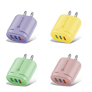 Mới đầu chuyển đổi 3 cổng sạc usb 5v2a 3 cổng màu macaron
