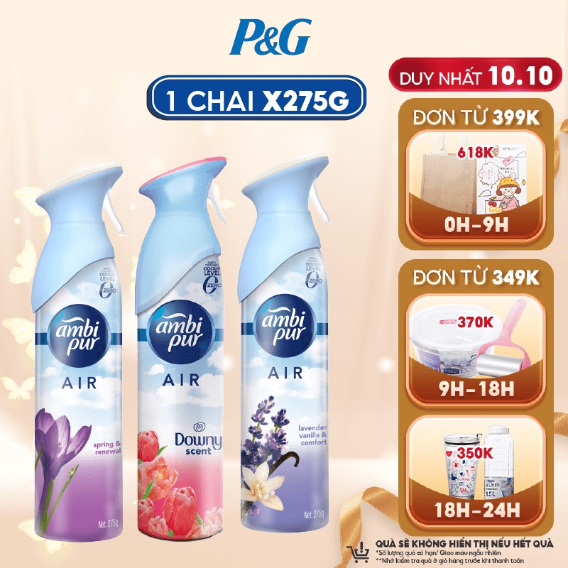 Xịt Phòng Ambi Pur Nhiều Mùi Hương 165 Gram - 275 Gram