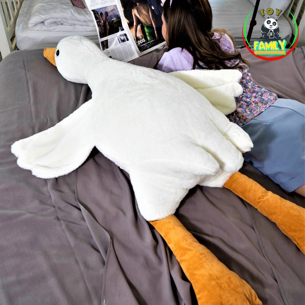 🌈190cm Gấu Bông Ngỗng Nhồi Bông Gối Con Vịt Nằm Sấp Cho Bé Má Hồng Trầm đồ chơi búp bê Dễ Thương Con Ngỗng Gấu Bông Vịt Bông