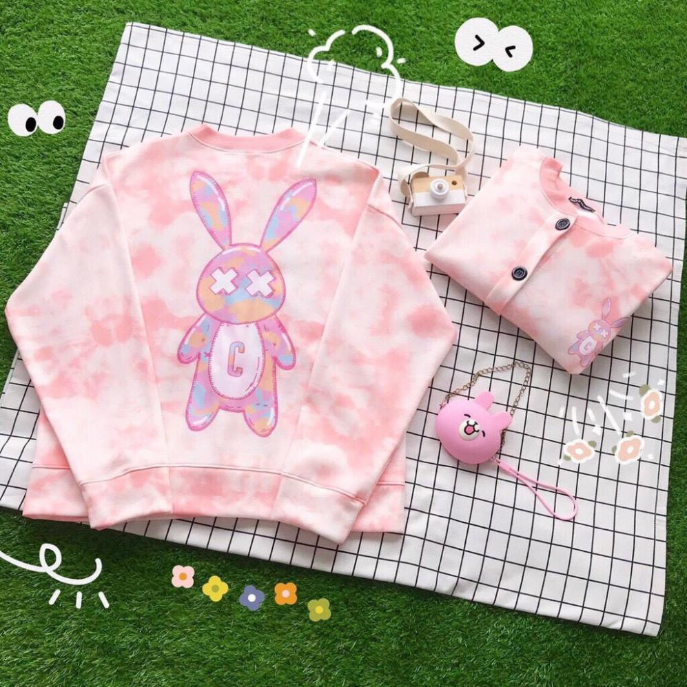 Áo hoodie nữ loang màu, áo hoodí siêu hot, thời trang thu đông