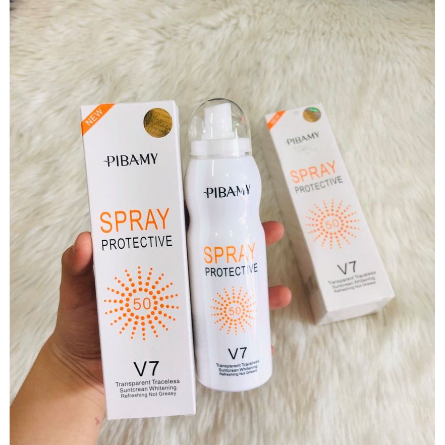 Xịt chống nắng V7 Sunscreen Magic Flowers Spray Protective SPF 50 200ml Mẫu mới 2018 KBeauty