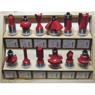 Bộ mũi phay gỗ 12 món cốt lớn