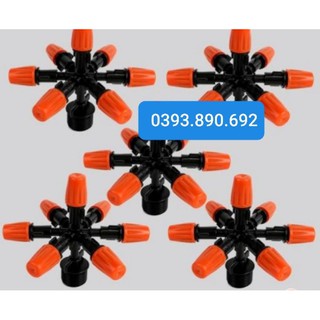 Combo 10 đầu béc tưới lan dạng phun sương 7 hướng
