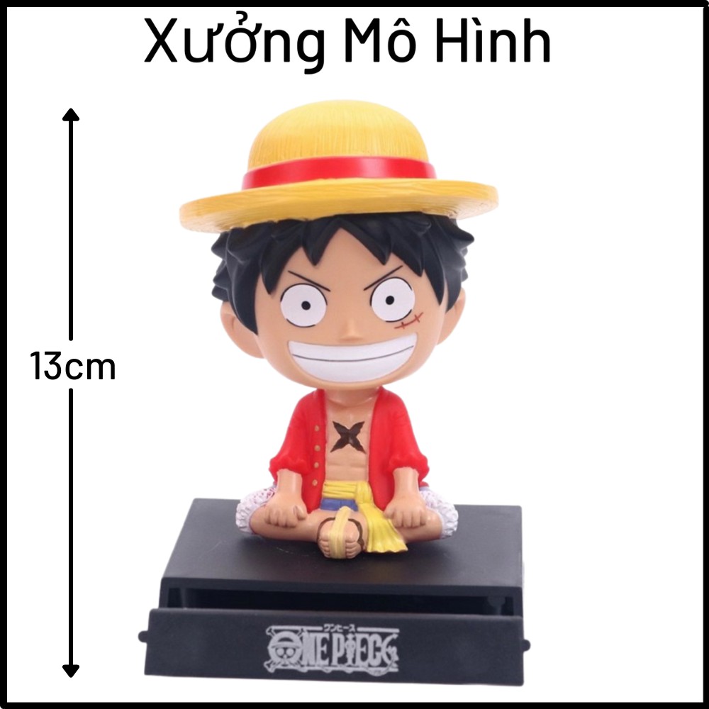 Mô Hình Monkey D. Luffy "Mũ Rơm" Lắc Đầu - Trang trí taplo ô tô - Trang trí bàn học bàn , bàn làm việc - Kê Điện Thoại