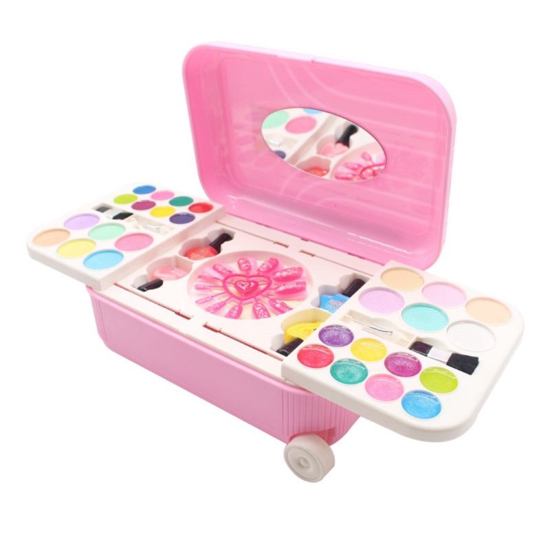 Vali trang điểm và làm móng cao cấp cho bé và búp bê, tặng kèm 1 vỉ nail sticker