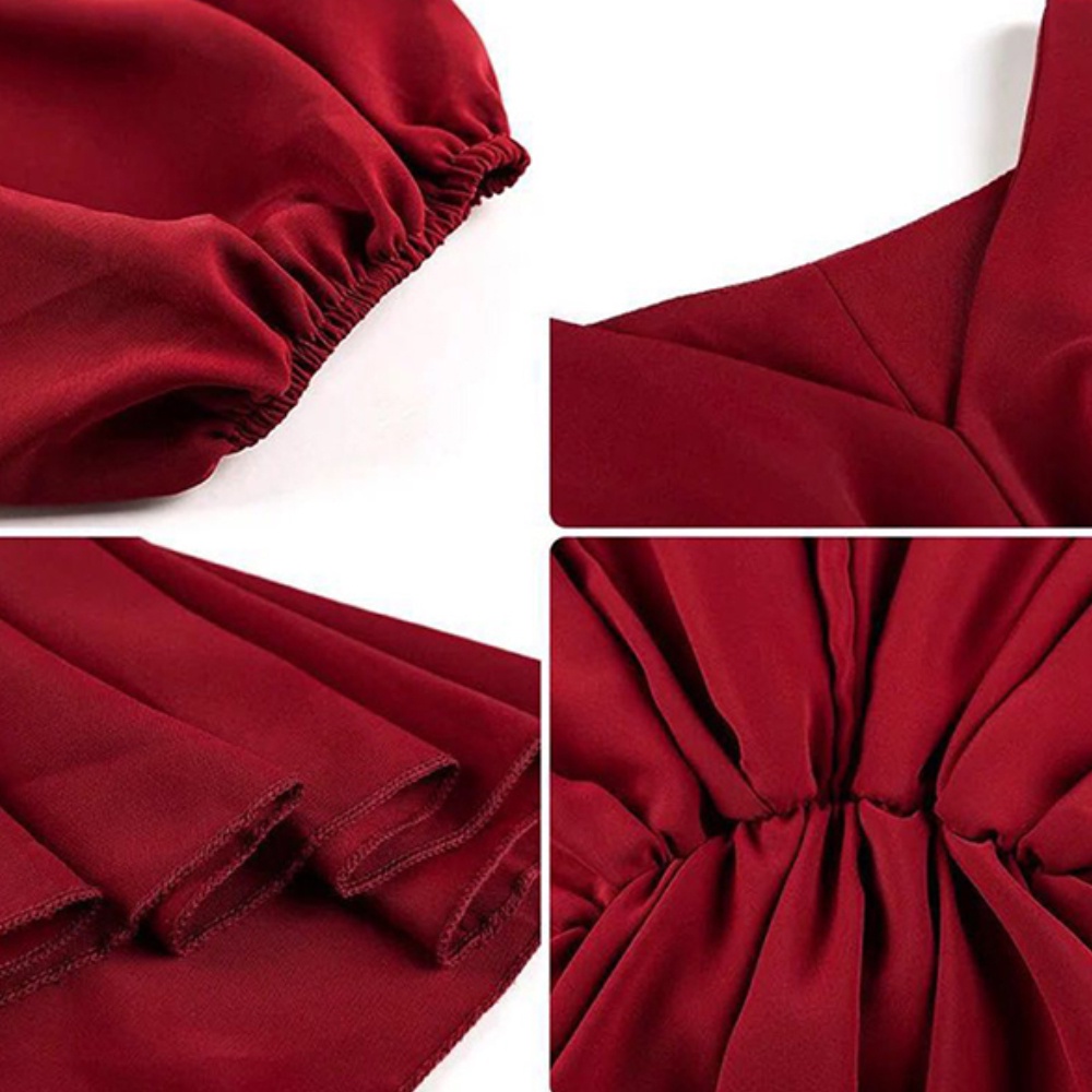 Áo sơ mi tay dài cổ chữ v chiết eo kiểu Hàn Quốc thời trang mùa thu cho nữ