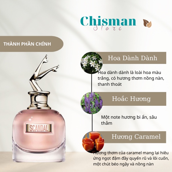 Nước Hoa Nữ SCandal, So Scandal  EDP 80ml- Hương thơm nữ quyến rũ sexy, sang chảnh lưu hương lâu- Chisman