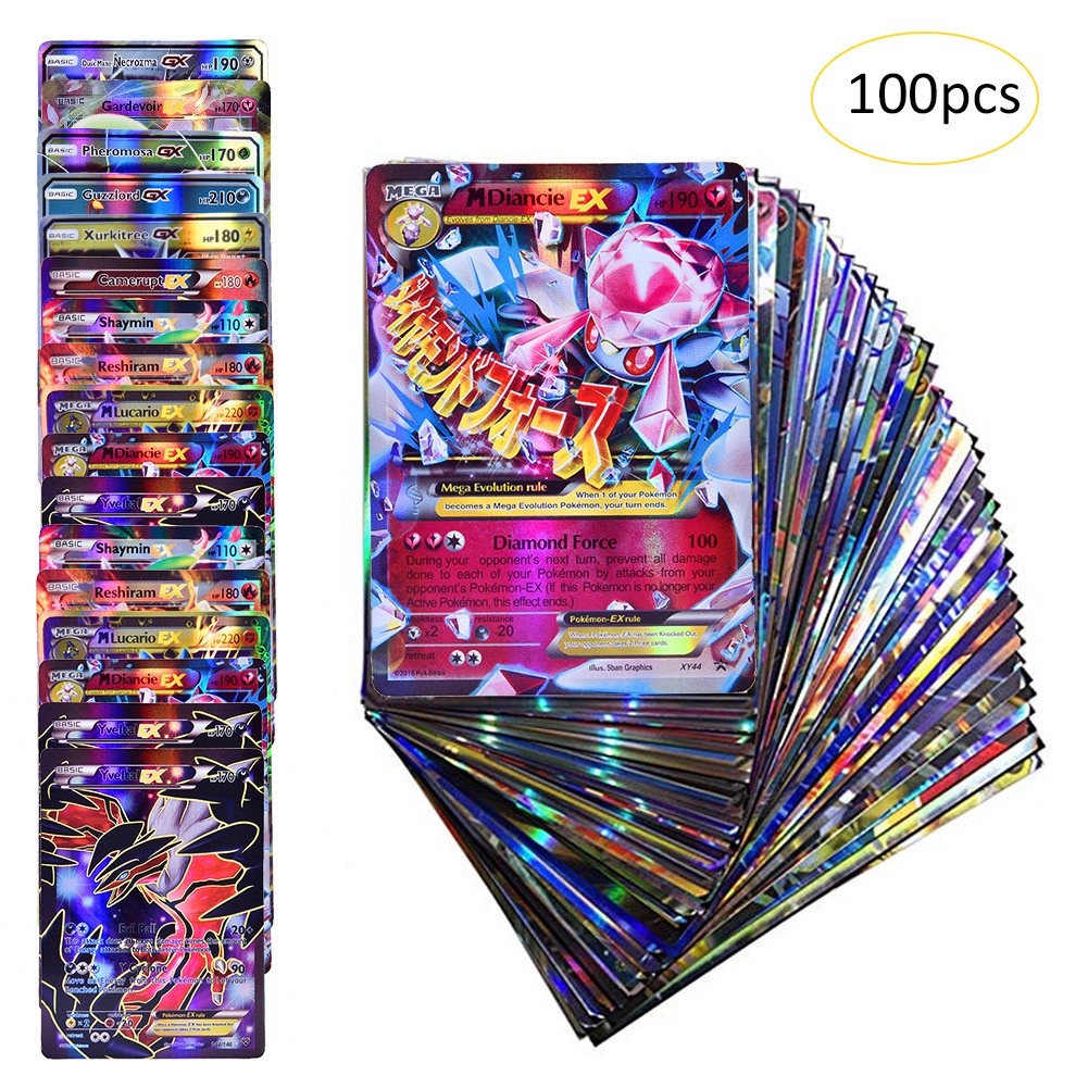 Bộ 100 Thẻ Bài Pokemon Gx Vmax V Max