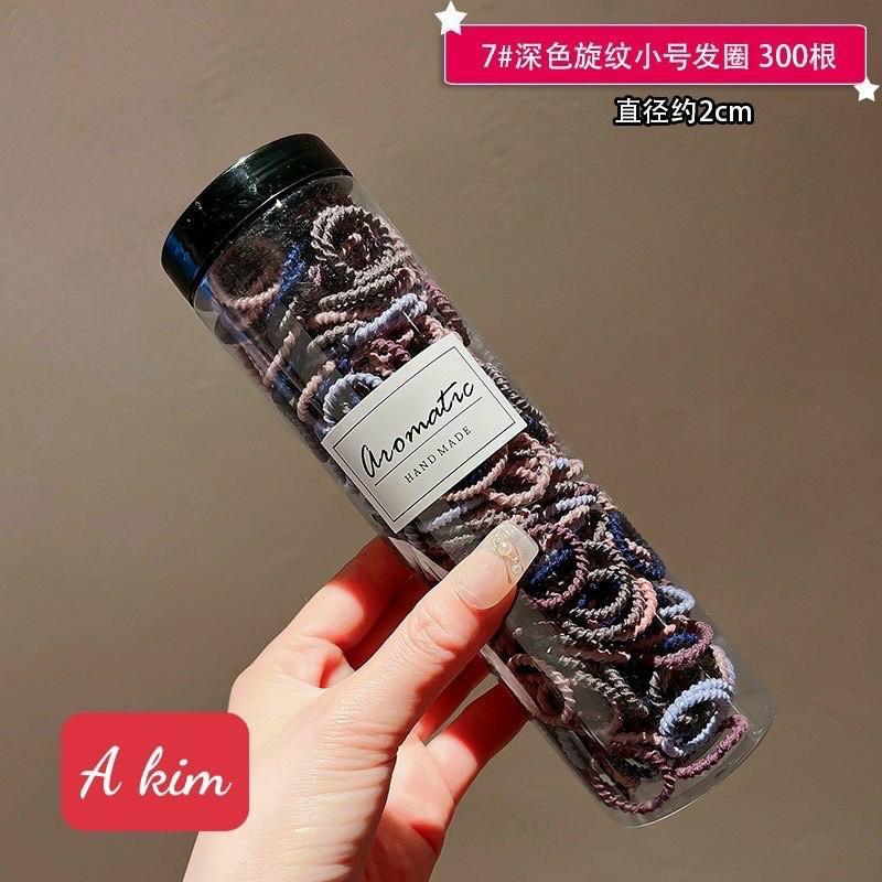 Dây chun buộc tóc xoắn cho bé 1 hộp 300 đủ các màu siêu xinh buộc thả ga luôn nha các mẹ