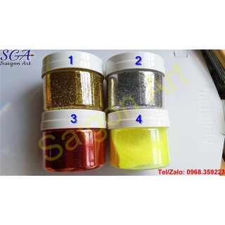 Bột kim tuyến nhuyễn các màu hũ 100g