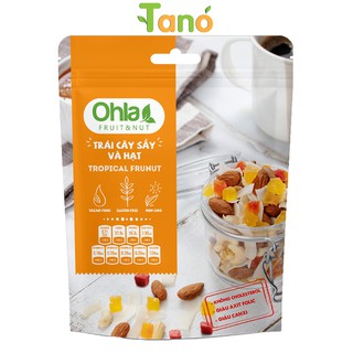 Trái cây sấy & hạt tropical frunut ohla - túi 100 gram