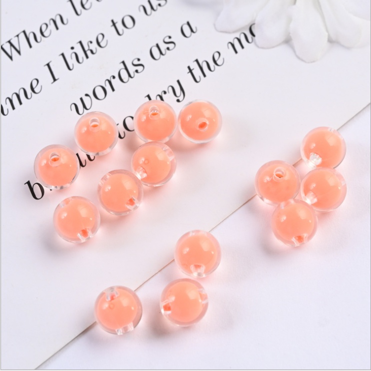 Hạt acrylic trong suốt hình tròn nhiều màu sắc dùng làm trang sức