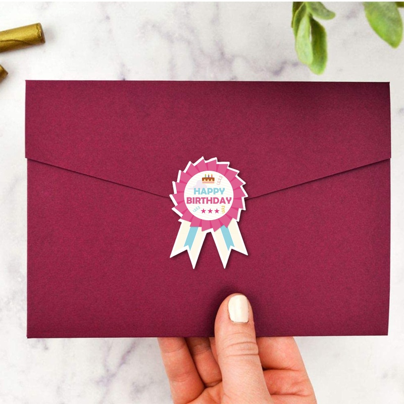 200 Miếng Dán Chống Thấm Nước Tự Dính Chữ Happy Birthday