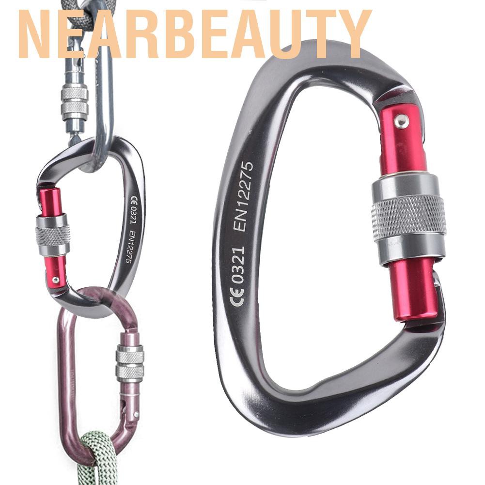 Móc Khóa Carabiner Hình Chữ D Bằng Nhôm 25kn