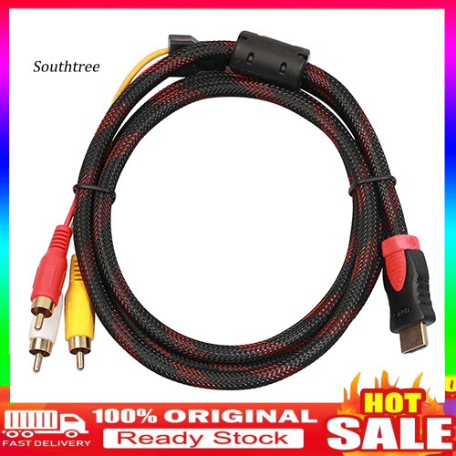 Cáp Chuyển Đổi Âm Thanh 5ft Hdmi Sang Rca Cho Ps3 Xbox One Wii Sg