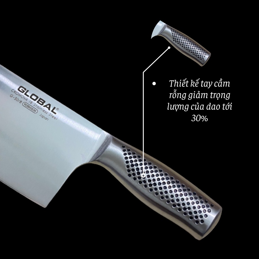 Dao Nhật Chặt Xương Global G - 50 Meat Cleaver - Dao Nhật Bản Cao Cấp  Chất Liệu Thép Không Gỉ