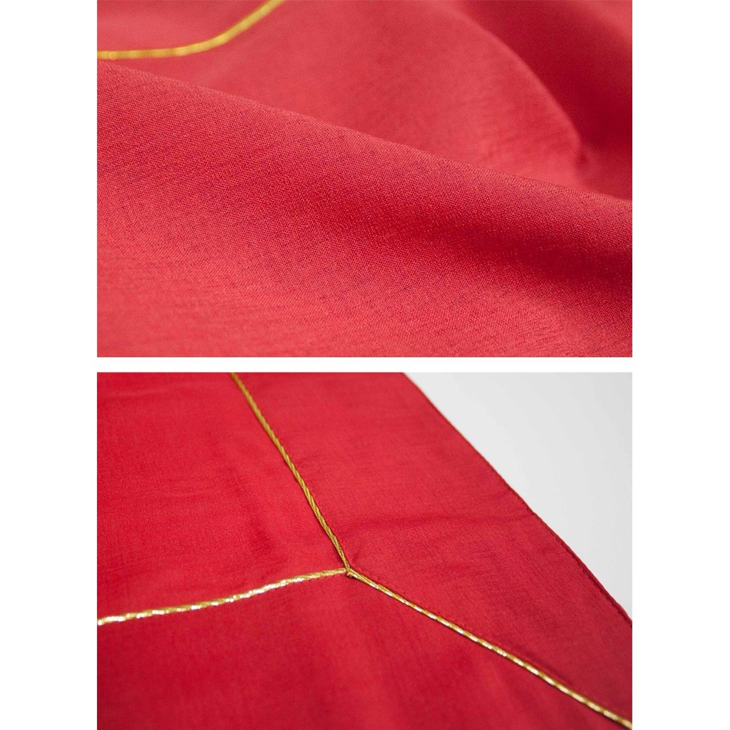 Áo cà sa 25 điều Tổ y đỏ vải Hải thanh viền kim thông