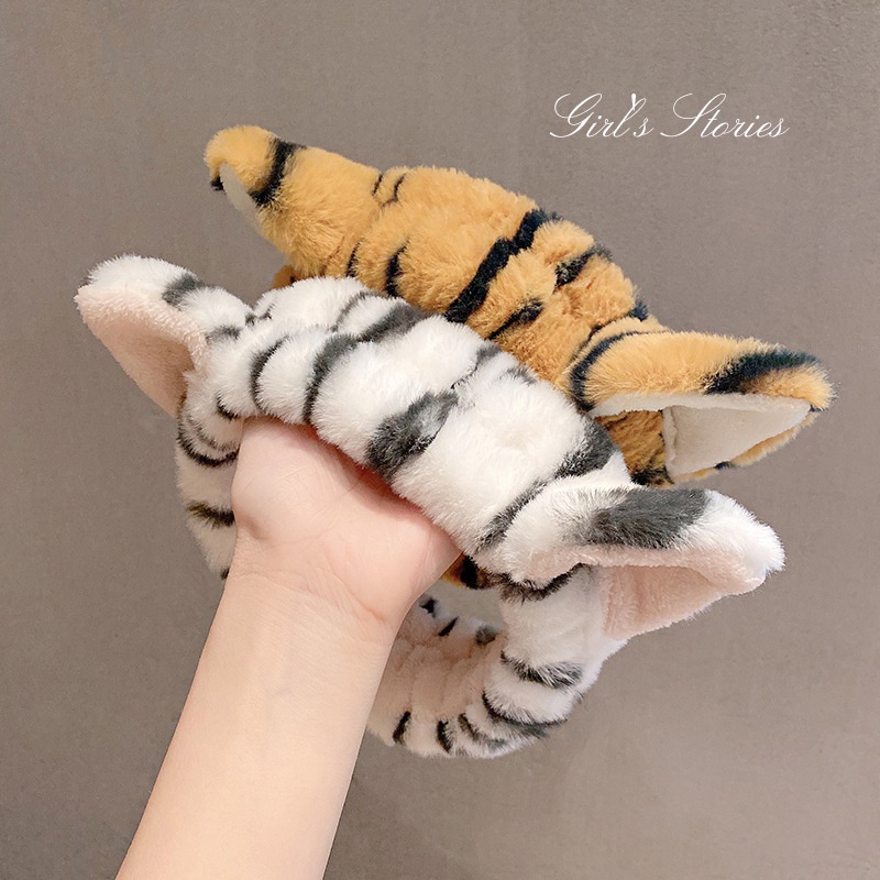 Băng Đô Tai Hổ Nhồi Bông Dễ Thương Phong Cách Hàn Quốc
