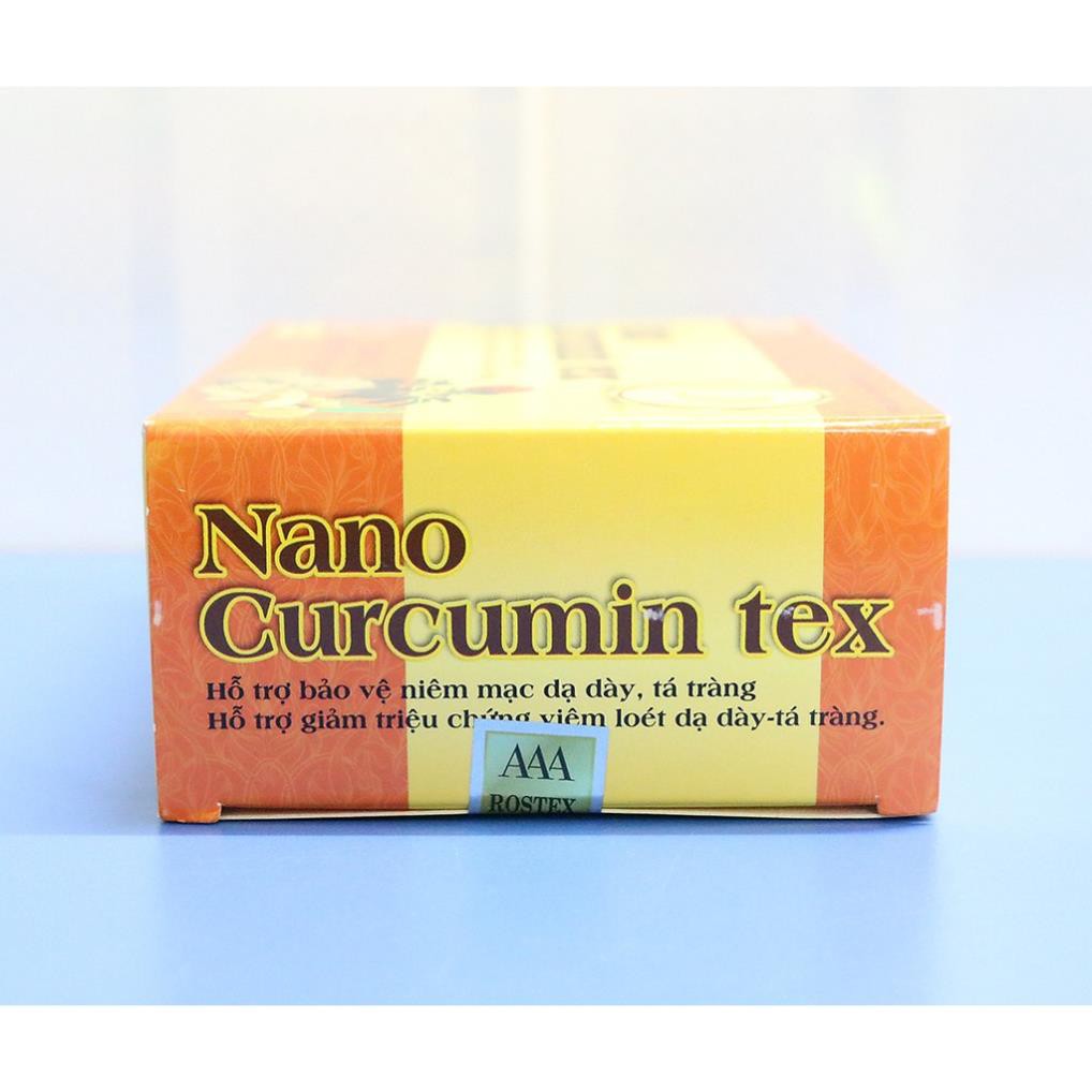 Viên tinh nghệ Nano Curcumin Tex Tam Thất Xạ Đen giảm viêm loét dạ dày, tá tràng, ung bướu - Hộp 30 viên