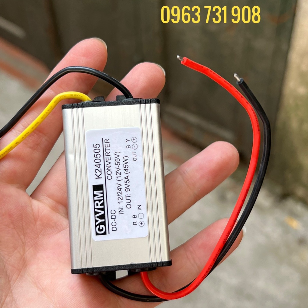 Bộ chuyển đổi nguồn 24V xuống 9V 5A bảo hành 12 tháng