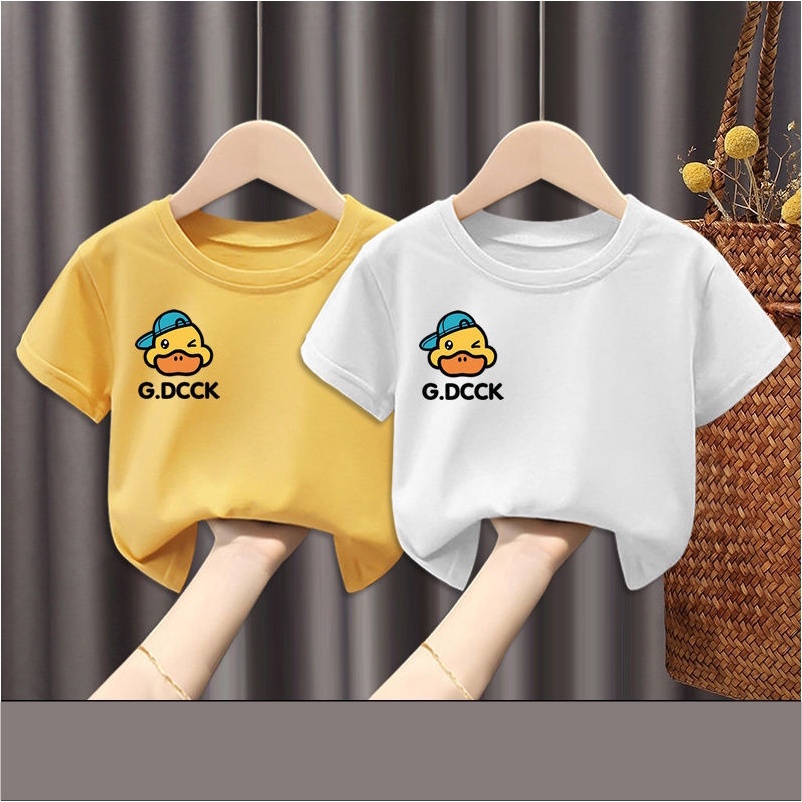 ÁO CỘC TAY  MÙA  HÈ HÌNH VỊT DUCK  CHẤT COTTON MÁT CHO BÉ TRAI BÉ GÁI