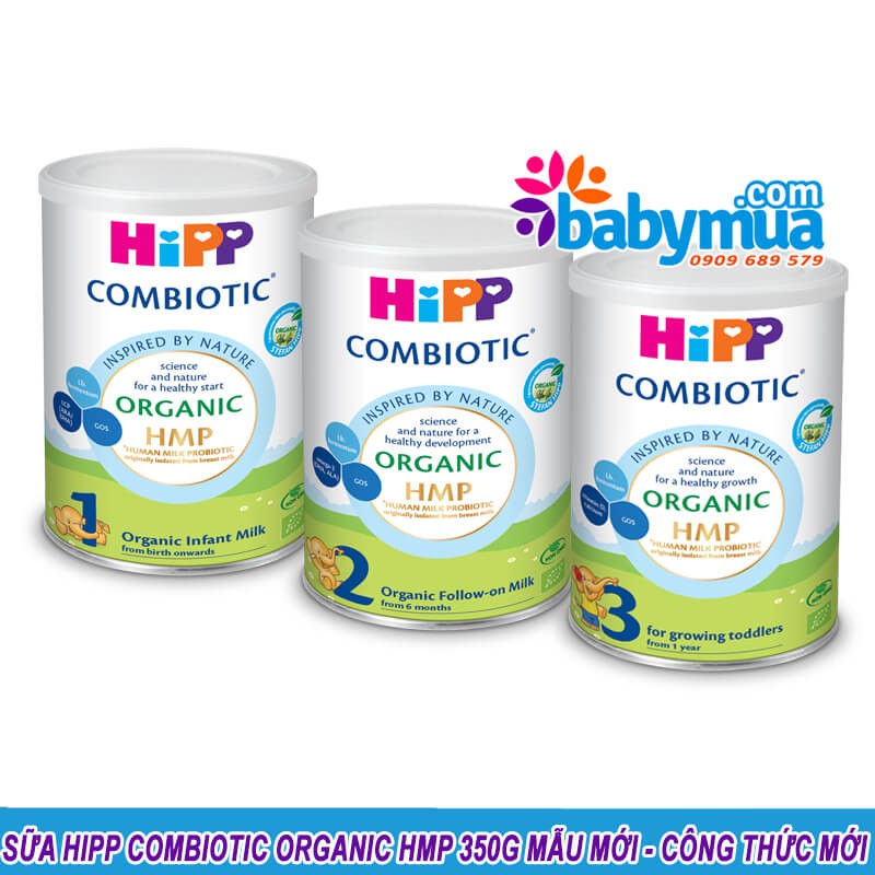 Sữa Hipp Organic combiotic HMP hữu cơ số 1 2 3 4 |350g-800g | mẫu mới - công thức mới