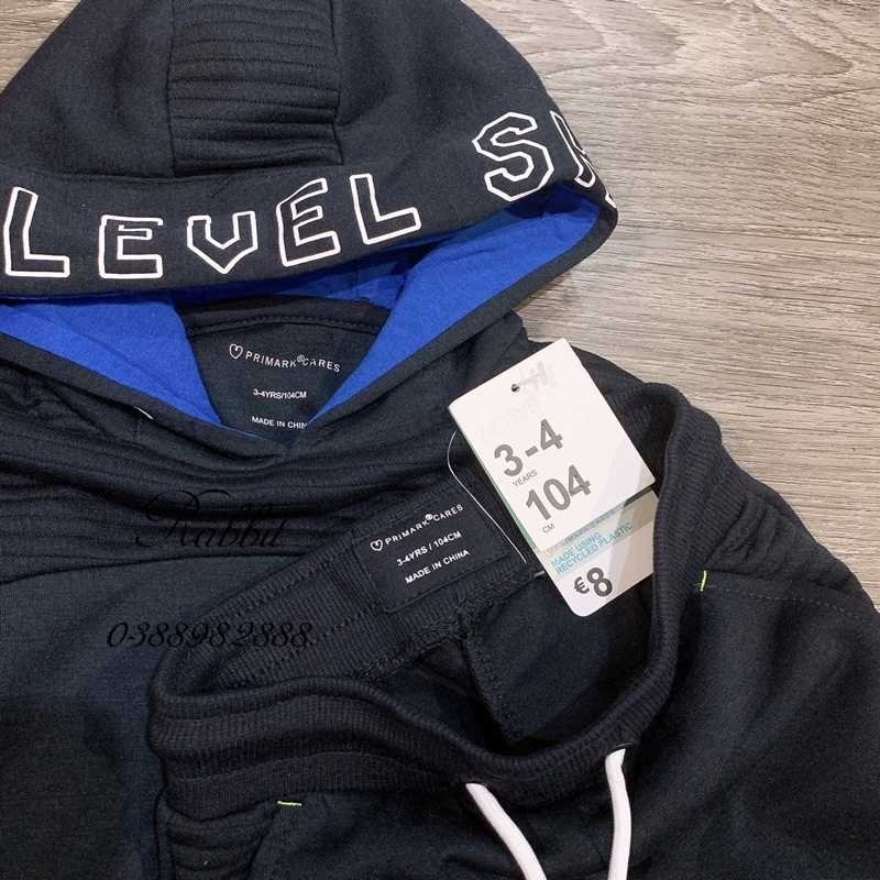 Bộ nỉ Primark xanh Level