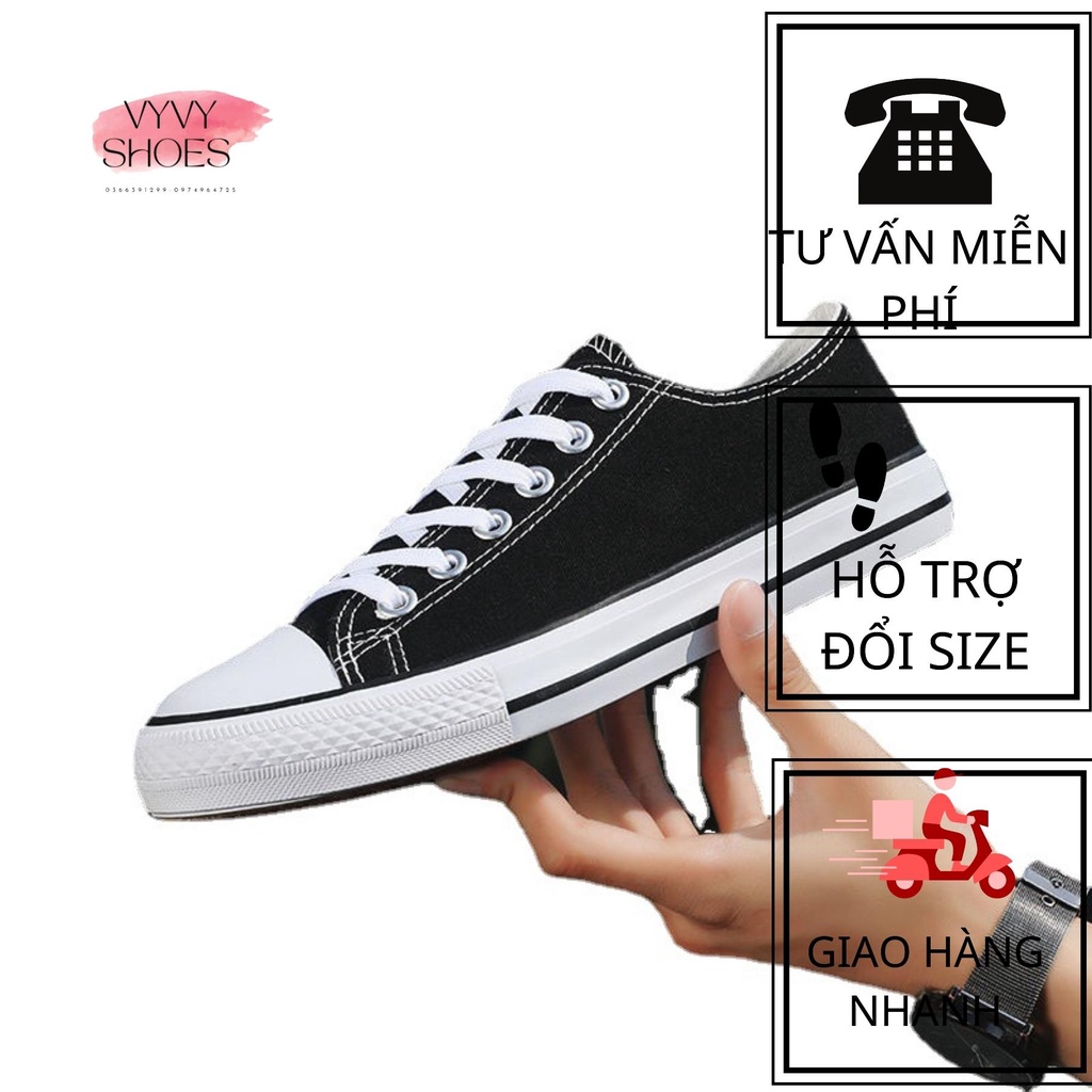 Giày Thể Thao Nữ Cổ Thấp Xinh Xắn (Kiểu Dáng Convers Cổ Thấp,Đạp Gót) - VyVy shoes19- B02