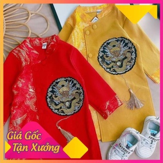 Hàng Siệu Xịn - áo dài diện tết đáp rồng bé trai 2021