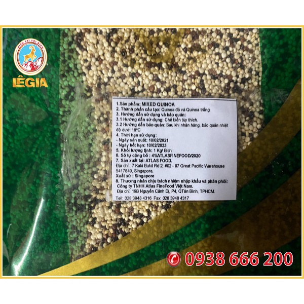 HẠT MIX QUINOA( ĐỎ&amp; TRẮNG) 1KG