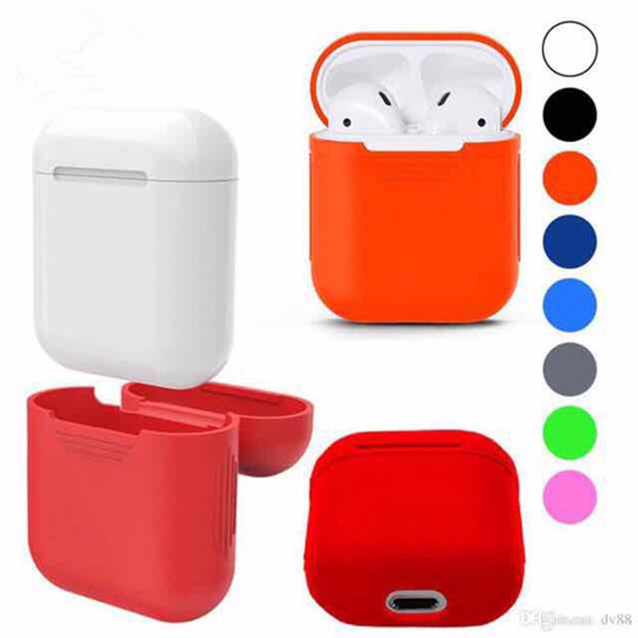 Vỏ silicon MÀU  bảo vệ  tai nghe  AirPods ,chống sốc, chống bụi  SIÊU SANG TRỌNG (kèm móc khóa ) educase86