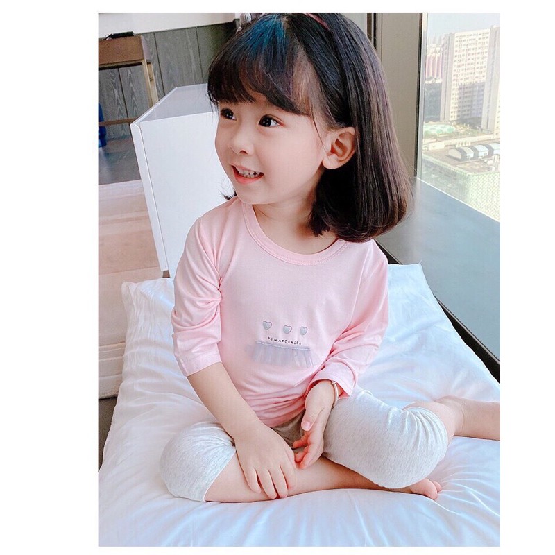 Bộ lửng thun lạnh HC KIDS cho bé, chất liệu pettit mỏng và mát lạnh, thích hợp khi dùng điều hòa, size 80-130(7-23kg)