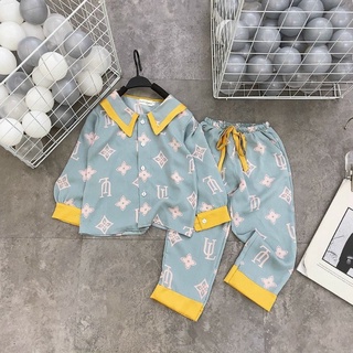 (MÃ SRMA9890 giảm 50% đơn 0Đ) Bộ mặc nhà tiểu thư tay dài lụa mango