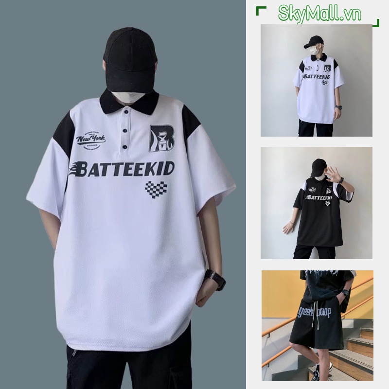 Áo Thun Polo Ngắn Tay Thể Thao Thời Trang Dành Cho Nam hiphop áo thun nam form rộng có cổ