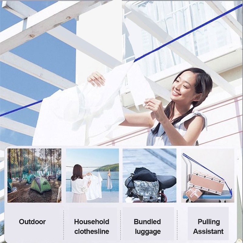 Dây phơi đồ ràng hành lý SEAMETAL đàn hồi điều chỉnh được 1.5m cố định dành cho xe hơi du lịch ngoài trời