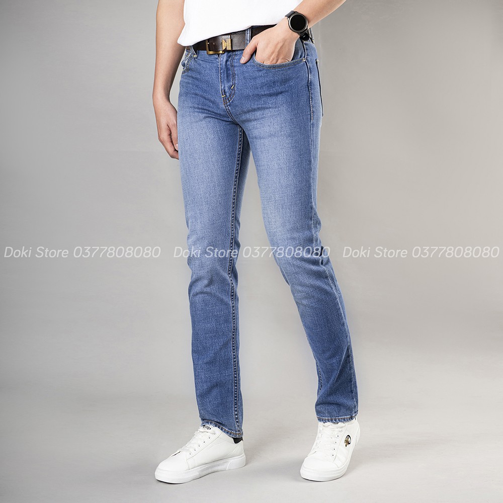 [Tặng đôi tất] Quần Jean Nam Cao Cấp 3 Màu Xanh Đẹp, Quần Bò Nam Chất Vải Co Giãn Thoải Mái, DOKI | BigBuy360 - bigbuy360.vn