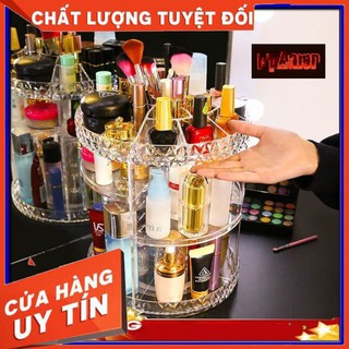 Kệ đựng mỹ phẩm , kệ để mỹ phẩm , kệ mỹ phẩm xoay 360 độ ,đựng đồ trang điểm