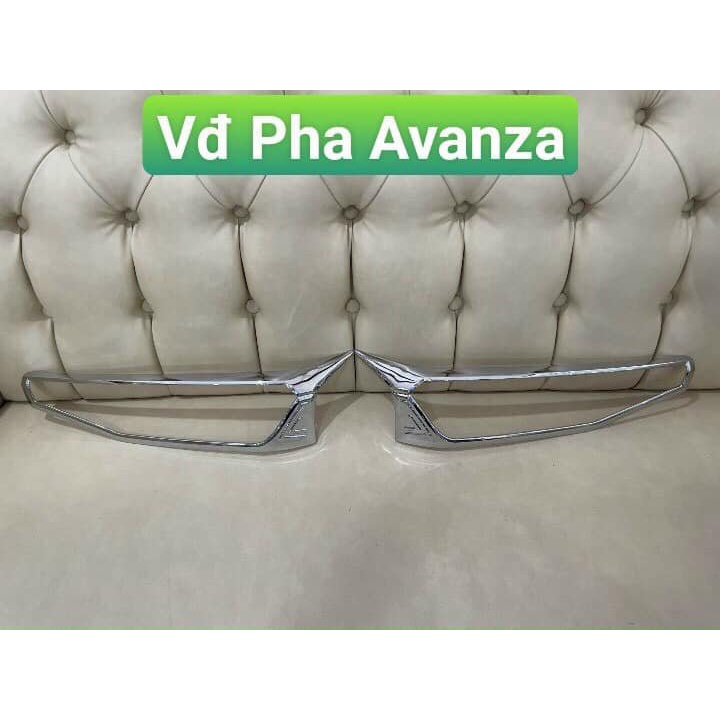 Bộ 2 ốp viền đèn pha + 2 ốp viền đèn hậu mạ Crom xe AVANZA 2022