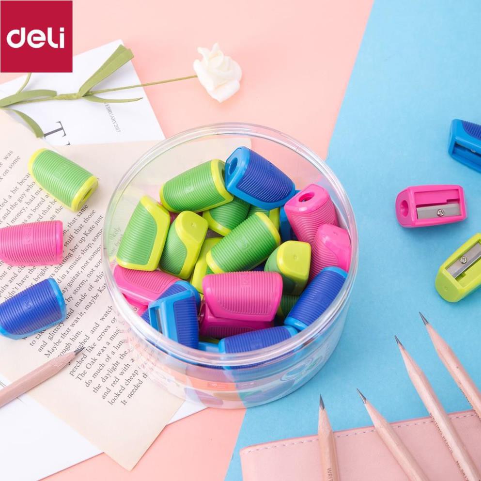 Gọt chì mini Deli - Hồng, Xanh lá, Xanh biển - Combo 2 cái - E0520 [Deli]