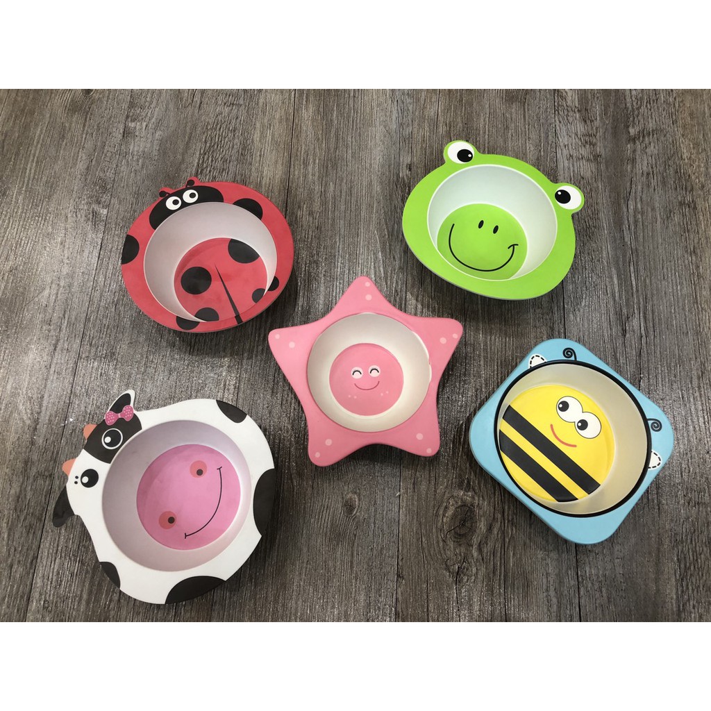 Bát ăn dặm sợi tre cho bé, Bamboo carbon, Bát tập ăn dặm sợi các bon,
