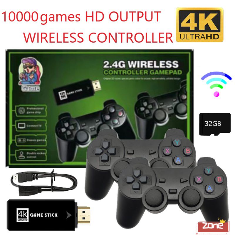 ⭐Sẵn Sàng Cổ⭐Mới Y3 Lite 4K Hd Video Game Dính Chơi Game Cầm Tay Không Dây Retro Video Tv Tay Cầm Chơi Game Gamepad Trò Chơi người Chơi Cho Ps1/Fc/Gba
