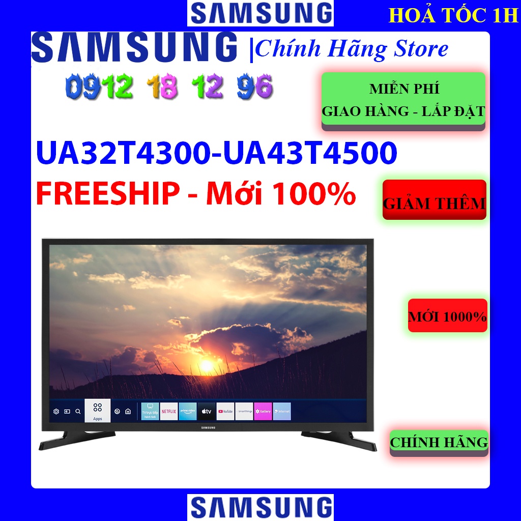 [Mã ELHAMS5 giảm 6% đơn 300K] Smart Tivi Samsung 32 inch UA32T4500 - UA32T4300 - 32T4300 - 32T4500