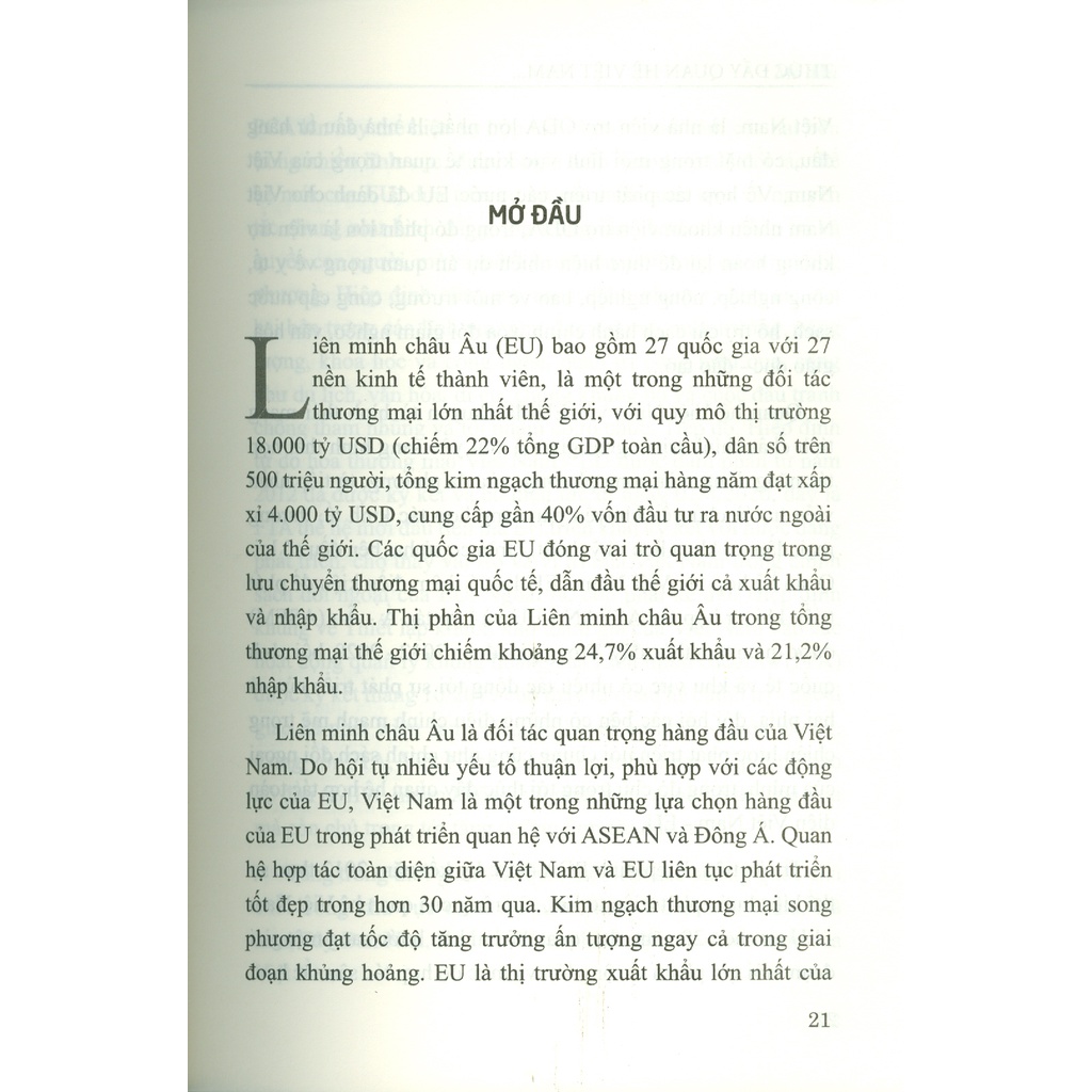 Sách - Thúc Đẩy Quan Hệ Việt Nam - Liên Minh Châu Âu Trong Bối Cảnh Mới