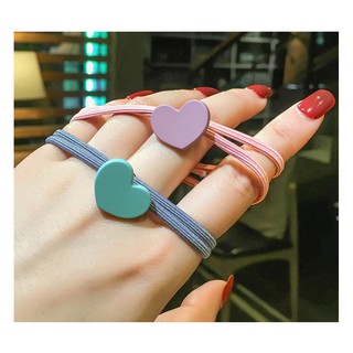 Dây Thun Cột Tóc Trái Tim Dễ Thương